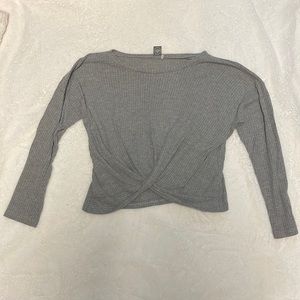 Gray Paper Crane Sweater